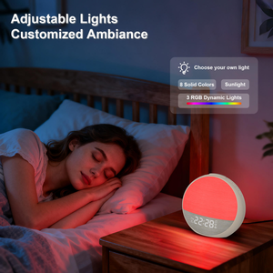 Máquina de Sonido Blanco para el Bienestar, para el <span class=keywords><strong>Sueño</strong></span> del Bebé, con Luz Inteligente de Amanecer, <span class=keywords><strong>Despertador</strong></span>, 30 Sonidos Tranquilos, RGB - Product Image 4
