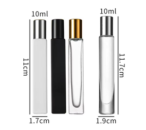 Botella de vidrio enrollable de aceite de perfume esencial de 10ml con bola de rodillo de acero inoxidable y cuentas de vidrio Bola de rodillo de vidrio con tapa dorada - Product Image 6