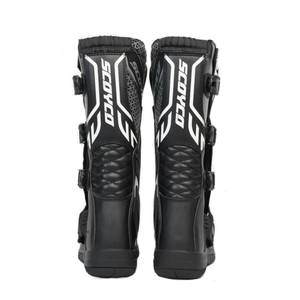 Botas de Motocross Enduro MX Duraderas Antideslizantes Blancas y Negras para Hombre, Botas de Motociclismo para Carreras Todoterreno - Product Image 3