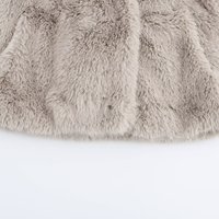 Manteau Tendance en Fausse Fourrure Shaggy pour Femme, Veste Chaude et Épaisse en Peluche pour l'Hiver, Col Rabattu Élégant, Longue et Moelleuse en Polyester