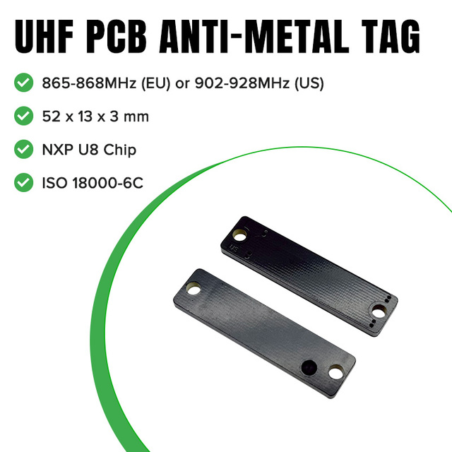 TF7152 RFID UHF Anti Metal PCB Tag UHF Chip UCODE8 Anti-collision Smart Hard Tag Laser Print Numbers for Asset Management