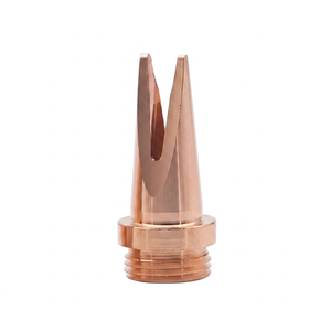 Buse de soudage laser M16 1.25 à pointe en cuivre pour laser à fibre avec alimentation par fil 0.8 1.0 1.2 1.6mm anti-éclaboussures angle plat type A - Product Image 1