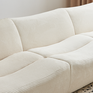Juego de Sofás Modernos de Lujo para Sala de Estar, Sofá Modular Seccional Acolchado Tipo Nube, Tapizado en Terciopelo, Sofá de Tela Blanca - Product Image 6