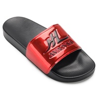 Henghao Bon prix Logo OEM Personnalisé Claquettes plates dorées pour hommes, à enfiler, de style formel, personnalisables, Taille 12