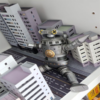 1:300 Scène Ville Bâtiment Sable Table Modèle Plastique Assemblé Diorama Disposition Kits Jouet