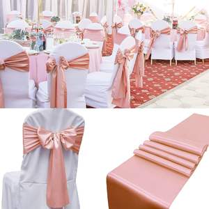 Hồng ghế sashes quan hệ ghế Ribbon cung ghế Bìa ban nhạc cho đám cưới bên lễ - Product Image 4