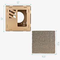 Maison pour chat en carton DIY, tour de jeu configurable en carton ondulé, condo pour petits chats, chatons, lapins, 3 cubes