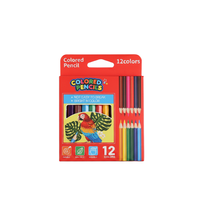 FLOWood Mini Ensemble de crayons de couleur unis en bois, portables, dureté B, estampés à chaud, lisses, pour enfants, voyage, dessin, école, art