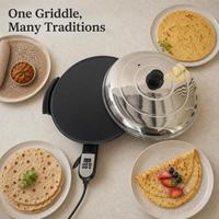 Machine à Injera Électrique Mogogo 220V pour Usage Domestique, Plaque Ronde de 47cm pour Injera Éthiopien
