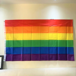 Оптовый флаг ЛГБТ, красочный радужный флаг Гей-Прайда и мира, 100% полиэстер, яркие цвета, 3x5 футов, с 2 люверсами для подвешивания - Product Image 2