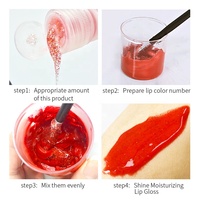 Base de gloss à lèvres en gel pailleté Versagel en gros, pigment de maquillage nude, fini mat, base de gloss à lèvres transparente DIY