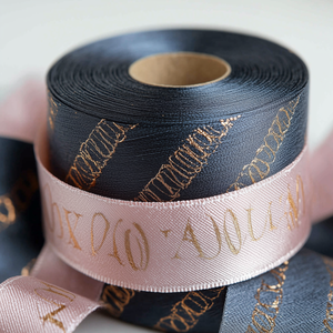 Cinta de Embalaje de Lujo INFFY al por Mayor, Cinta de Grosgrain Suave con Logotipo Personalizado en 3D, Regalos de Cumpleaños - Product Image 1