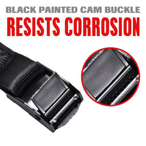 Correas de Amarre con Hebilla de Leva de 25 mm y 250 kg, Recubrimiento E-coating Negro, Hechas a Medida, Correa de Amarre sin Fin con Hebilla de Leva - Product Image 4