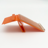Support d'étiquette d'étagère en PVC transparent haute visibilité personnalisé par CF Factory, couleur orange