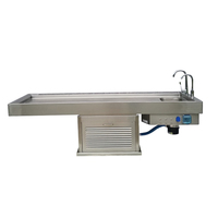 Table d'autopsie en acier inoxydable pour usage post-mortem, banc d'autopsie pour laboratoire chimique, table de dissection durable en acier inoxydable
