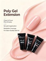 Mixcoco Poly Gel pour extension d'ongles, gel UV LED à retirer par trempage, gel de construction rapide, gel dur pour salon et manucure DIY
