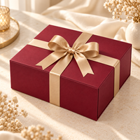 Boîte cadeau magnétique pliable personnalisée avec ruban en satin, emballage rigide en carton à rabat pour mariage, anniversaire, cadeaux de luxe, vente en gros