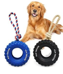 Juguete de Goma Resistente para Perros Mordedores Agresivos |   Anillo Masticable Resistente para Limpieza Dental para Razas Grandes - Product Image 1