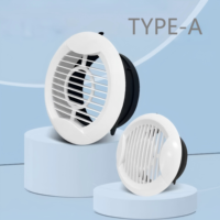 Système Hvac de haute qualité Ventilation du climatiseur installée directement au plafond rond Soupape d'aération en plastique ABS
