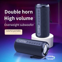 Altavoz Inalámbrico 4 en 1 S46, 10W, IPX5 Impermeable, Tarjeta TF, USB, AUX, Micro USB, 2200mAh, Anillo de Luz RGB, Linterna, Correa, para Exteriores