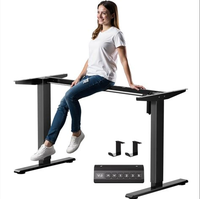 Bureau assis-debout électrique avec fonction de réglage en hauteur, mobilier de bureau moderne en bois pour la maison, le bureau, l'hôpital ou l'appartement