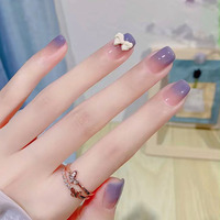 Faux ongles en acrylique de style européen américain français avec colle, pointes d'ongles portables, longueurs longues/courtes/moyennes, vente en gros