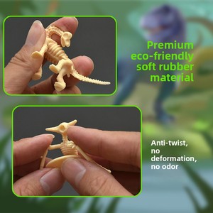 12 Modelli di Scheletri di Dinosauri in Plastica, T-Rex, Triceratops, Giocattolo Educativo Archeologico per Bambini - Product Image 2