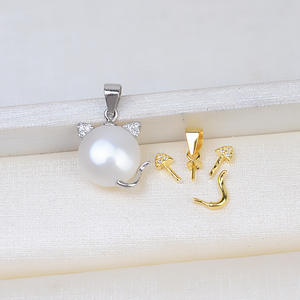 ตัวจับไข่มุกเงินแท้ S925 รูปทรงแมว ดีไซน์บาโรก อุปกรณ์ DIY ทันสมัย สำหรับทำจี้ไข่มุก ชิ้นส่วนอุปกรณ์ทำเครื่องประดับ - Product Image 3