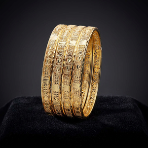 Forming Dye Gold Bangles Set, Traditional Bangle, Luxury Bangle, Fashion <b>Bracelet</b> Bangle, Brass Bangles Dye Gold Filled Jewelry. - Product Image 4