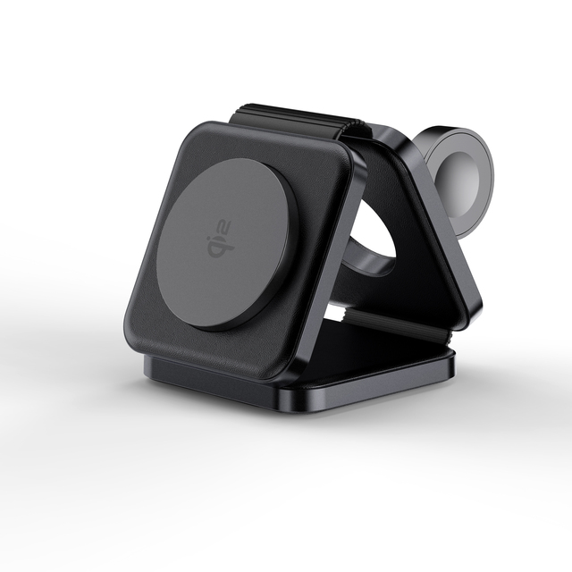 Hot Selling 15W Qi2 3 in 1  Wireless Charger Portable Foldable Travel Magnetic Fast Charging Station