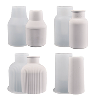 Moule en silicone DIY pour vase en époxy cristallin, moule créatif pour vase en plâtre, ornement miroir pour arrangement floral