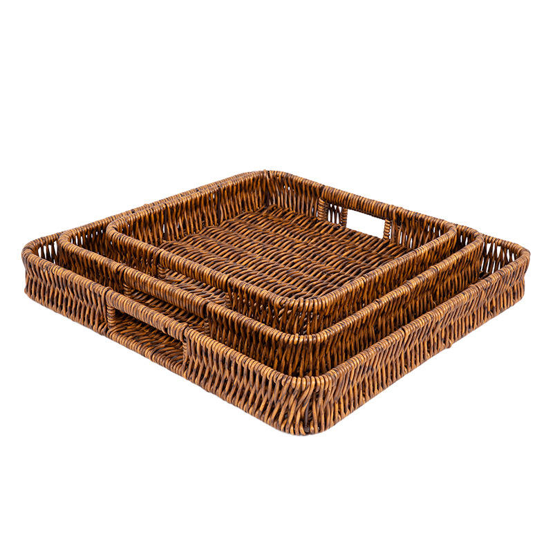 Conjunto de tres piezas color café