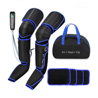 Pro 360 °   Masseur de jambes à compression d'air, 6 modes, 3 vibrations, chaleur pour les genoux, stimulation de la circulation, soulagement de la douleur, pour la maison et la salle de sport