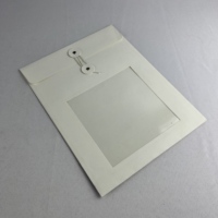 Enveloppe en papier kraft biodégradable durable avec fenêtre transparente, personnalisable, emballage express unique pour documents