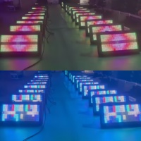 350W LED 96 + 32 Panel de matriz estroboscópica DMX 512 Personalizable Disco Party Wall Wash Lighting Stage Light para concierto