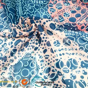 Print any designs MOQ 60yds chiffon satin fabric for cloth printed floral chiffon fabric custom Digital printing garment fabric