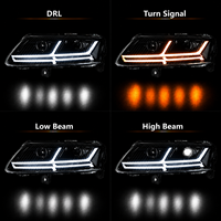 Ensemble de phares LED BK pour Audi A6 2008-2011, style Q7, projecteur laser, clignotants séquentiels, plug and play