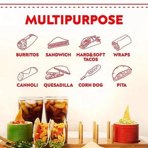 Soporte para tacos, platos para tacos, divisor de soporte sin desorden, juego para servir Mini Taco Bar - Product Image 5