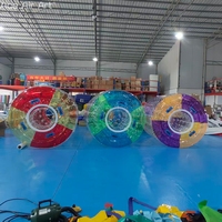 Boule d'eau gonflable transparente et colorée Zorb pour parc aquatique, jeu d'amusement pour enfants