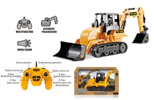 Quy mô 1/16 Hướng dẫn sử dụng không dây điều khiển từ xa sáu chiều bánh xích máy xúc xe kỹ thuật Xe mô hình đồ chơi <span class=keywords><strong>RC</strong></span> xe tải - Product Image 2