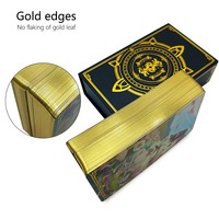 Cartes de tarot personnalisées avec bordure dorée, jeu de divination de luxe avec feuille dorée personnalisée, jeu de cartes de haute qualité, boîte en papier laminé