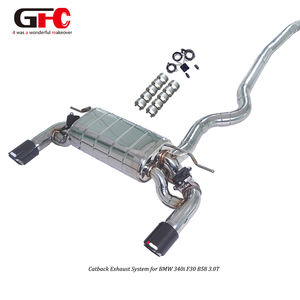 Sistema di Scarico CatBack GFC Pronto per la Spedizione in Acciaio Inox 304 per BMW F30 340i 3.0T con Doppio Sistema Valvetronic e Terminale in Fibra di Carbonio - Product Image 6