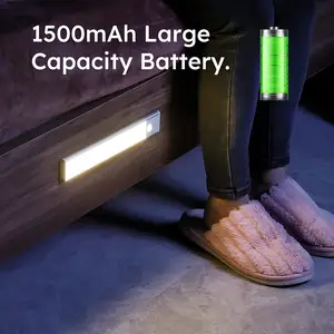 Nouveau Design de veilleuse Led Ultra-mince avec batterie Rechargeable, alimentation par capteur de mouvement pir, commande sous le meuble