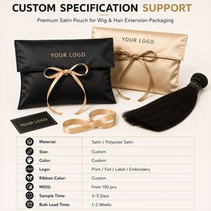 Bolsa de Seda Satinada Brillante de Lujo, Reutilizable y Duradera, con Impresión de Logotipo Personalizado para Exhibición de Joyería en Boutique, en Bolsa de Papel - Product Image 5