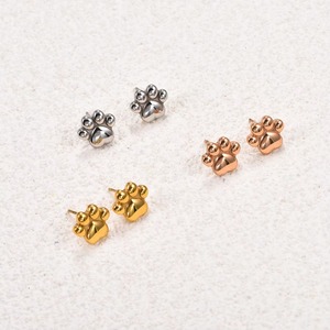 Boucles d'oreilles clous en acier inoxydable mignonnes, motif patte de chiot, empreinte animale, pour usage quotidien, accessoires de bijoux d'oreille - Product Image 2