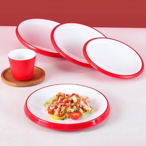 <b>Melamine</b> side dish <b>plate</b>, round deep <b>plate</b>, cooking <b>plate</b>, cold dish <b>plate</b>, imitation porcelain <b>plate</b>, straw hat <b>plate</b>, - Product Image 4
