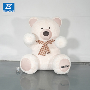 Felpa gigante inflable Oso Blanco mascota de dibujos animados el oso con gafas personaje inflable decoración publicitaria - Product Image 6
