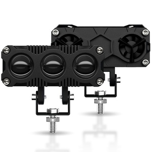 ไฟสปอร์ตไลท์มอเตอร์ไซค์แบบสามตาขนาด 3 นิ้ว พร้อมพัดลมระบายความร้อน ไฟหน้า LED สำหรับรถยนต์ ไฟสปอร์ตไลท์ดัดแปลง - Product Image 1