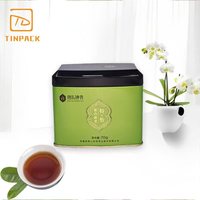 Boîte en étain rectangulaire de qualité alimentaire de luxe pour l'emballage de café et de thé à domicile