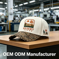Casquette de baseball personnalisée en usine avec broderie 3D Cactus du Désert, motif camouflage blanc sur le devant, visière incurvée, réglable, pour sports de plein air, OEM ODM